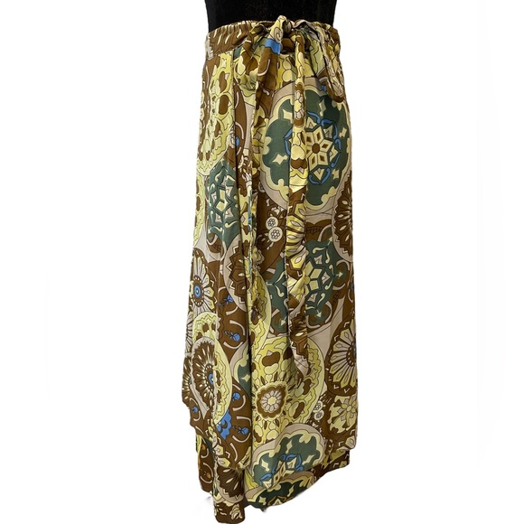 Kariza Vintage One Size Boho Hippie Eclectic Traveler Mandala Layered Wrap Skirt - Picture 3 of 10